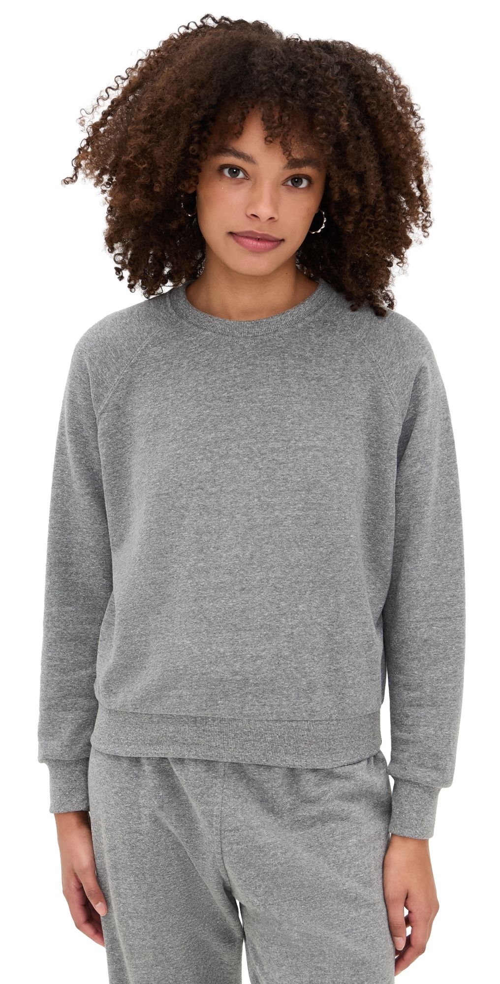 perfectwhitetee Alexi French Terry Sweatshirt Dark Heather Grey XS