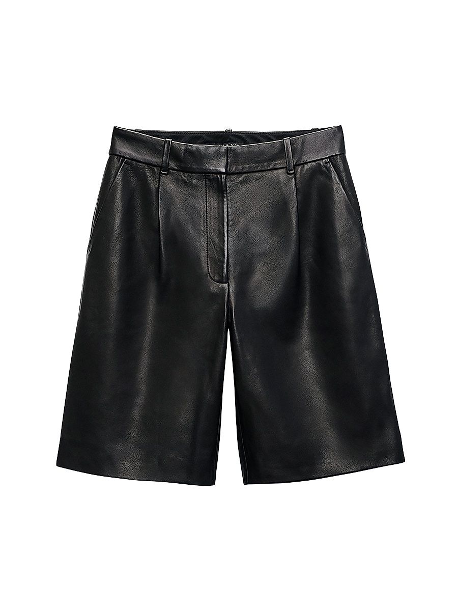 Women's Irina Leather Shorts - Black - Size 4