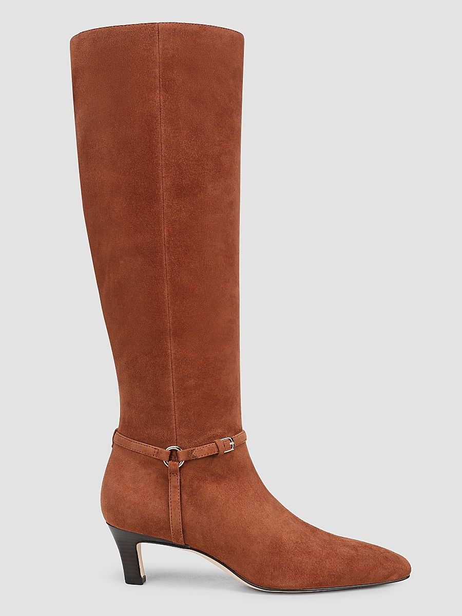 Women's Lila 75MM Suede Knee-High Boots - Gingerbread - Size 5