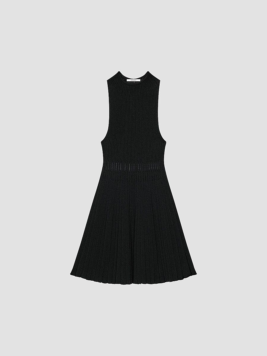 Givenchy Women's Mini Dress in Knit with Sheer Details - Black - Size XS