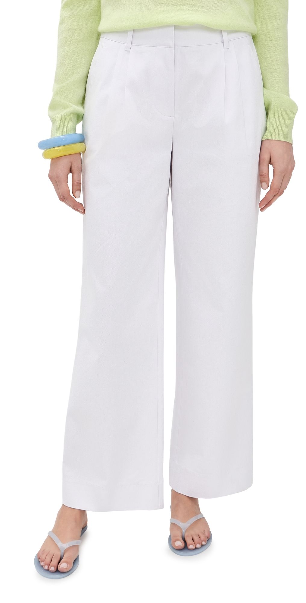 Rowing Blazers Pleated Denim Trousers White 10