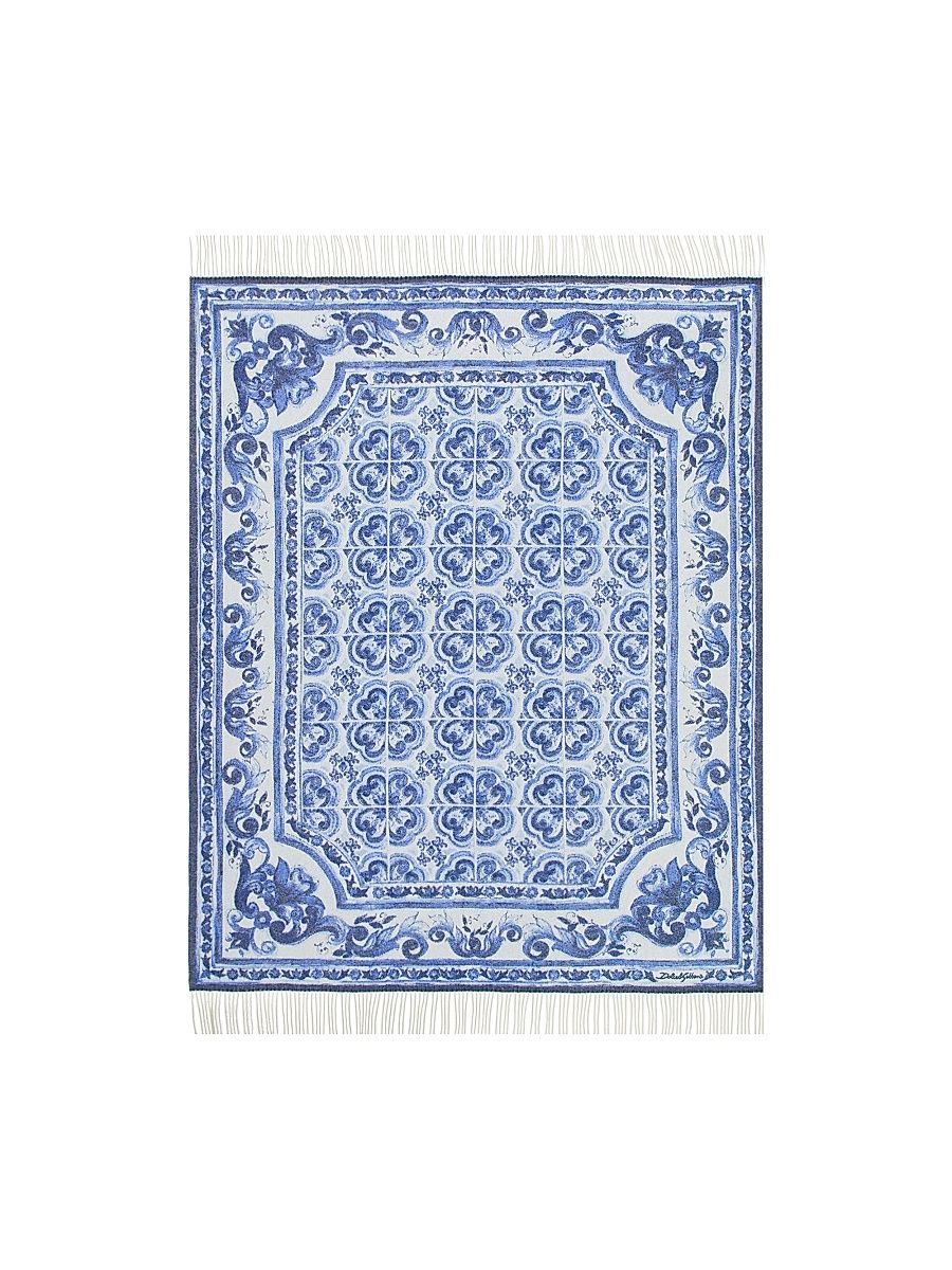 Blu Mediterraneo Cashmere Throw Blanket - Blue