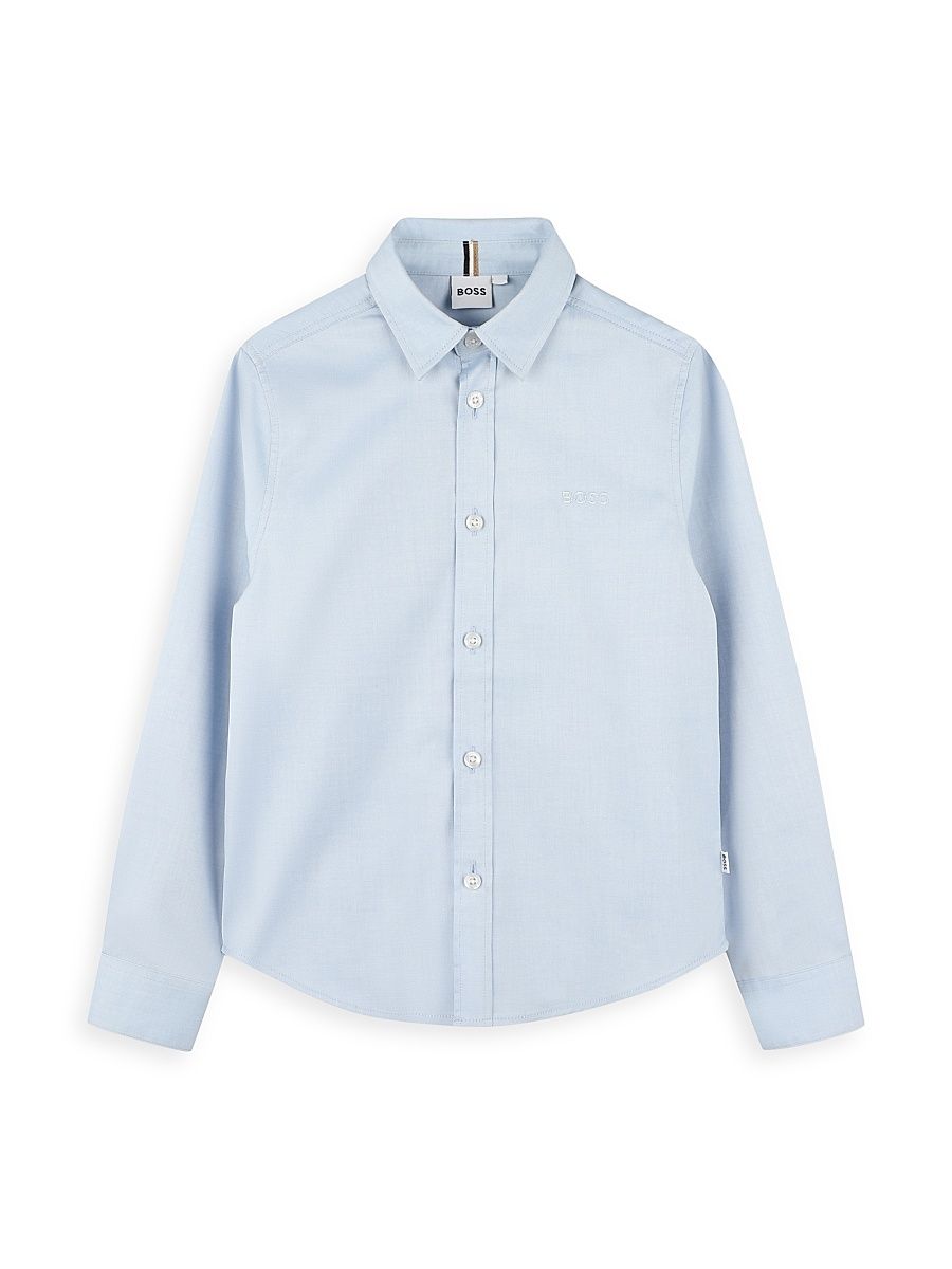 Little Boy's & Boy's Oxford Button-Up Shirt - Pale Blue - Size 6