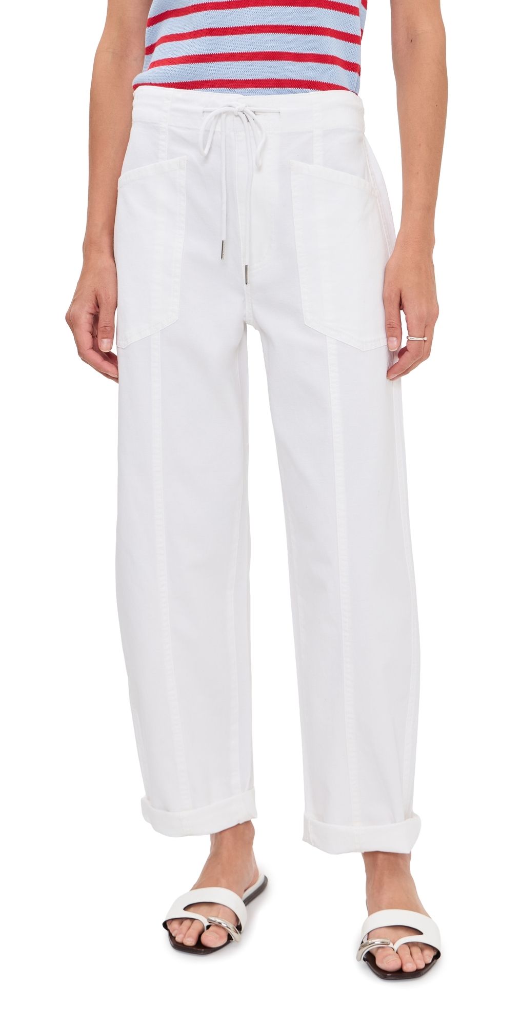 DAZE Villa Drawstring Barrel Pants Lamb 28