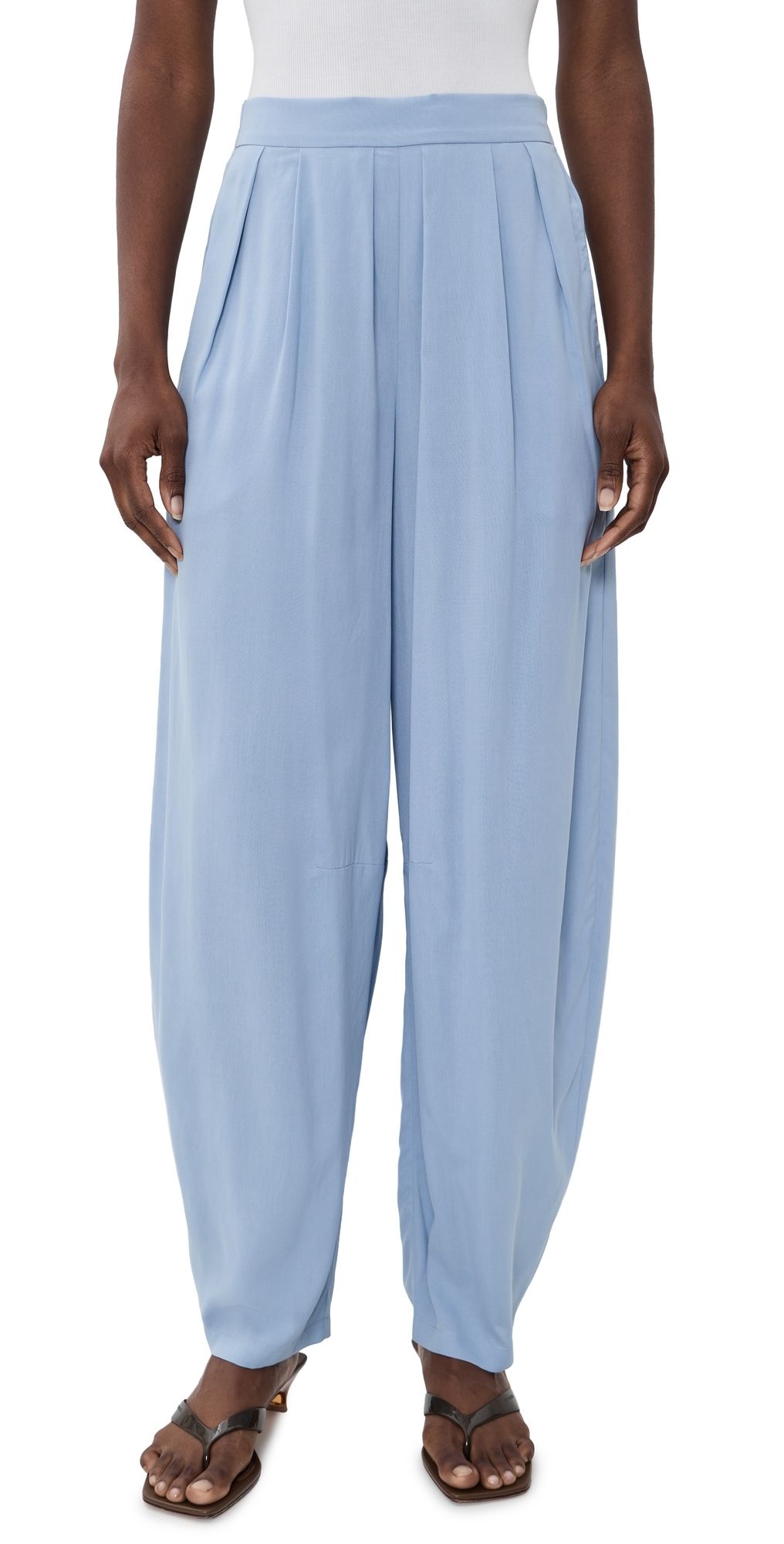 Jamie Haller The Silk Arc Pants Sky Blue P