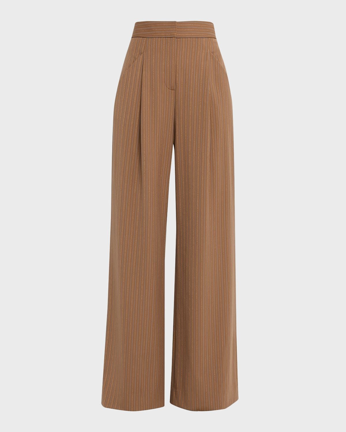 Rimini Pinstripe Wide-Leg Pants