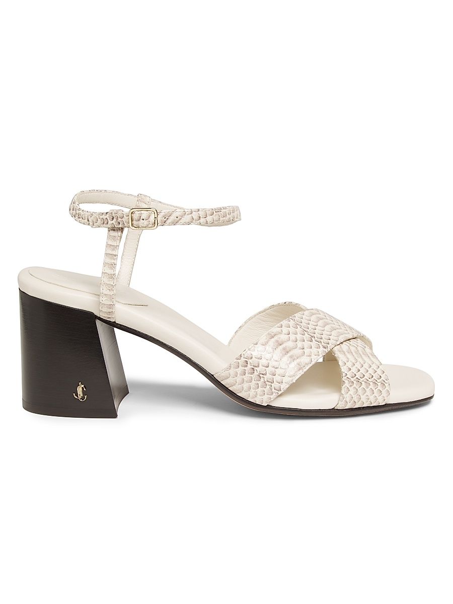 Women's Valla 65MM Printed Leather Sandals - Roccia - Size 11