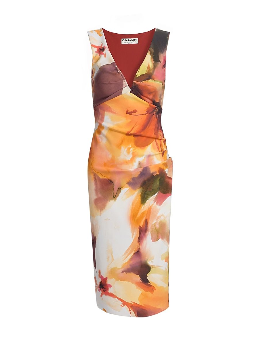 Women's Nene Printed Cocktail Dress - Linda Amber Print - Size 10
