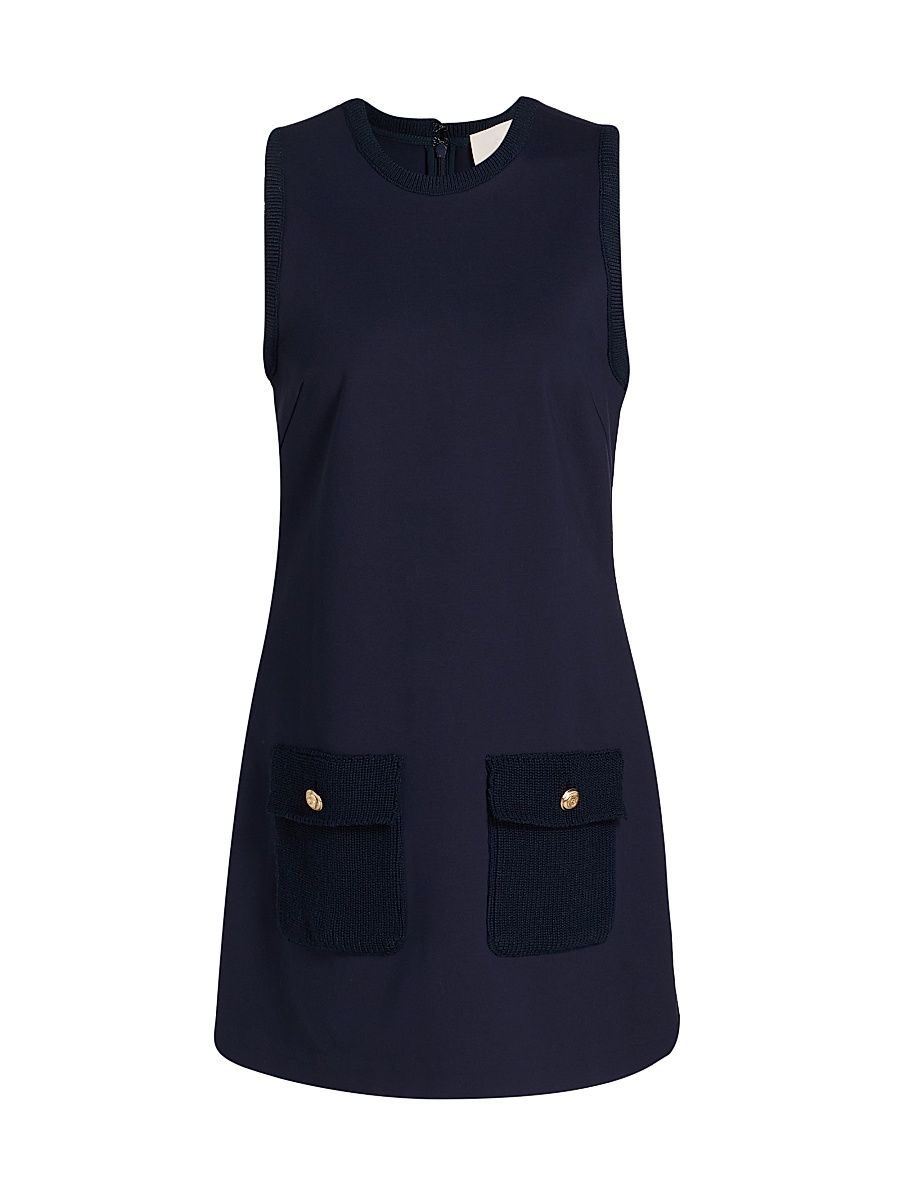 Women's Paulette Sleeveless Sheath Minidress - Navy - Size 16