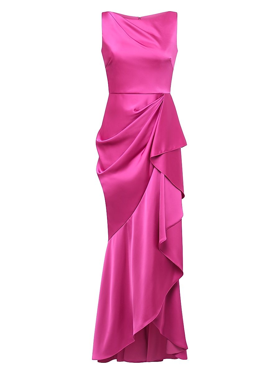 Women's Harper Satin Draped Gown - Shadow Rose - Size 16