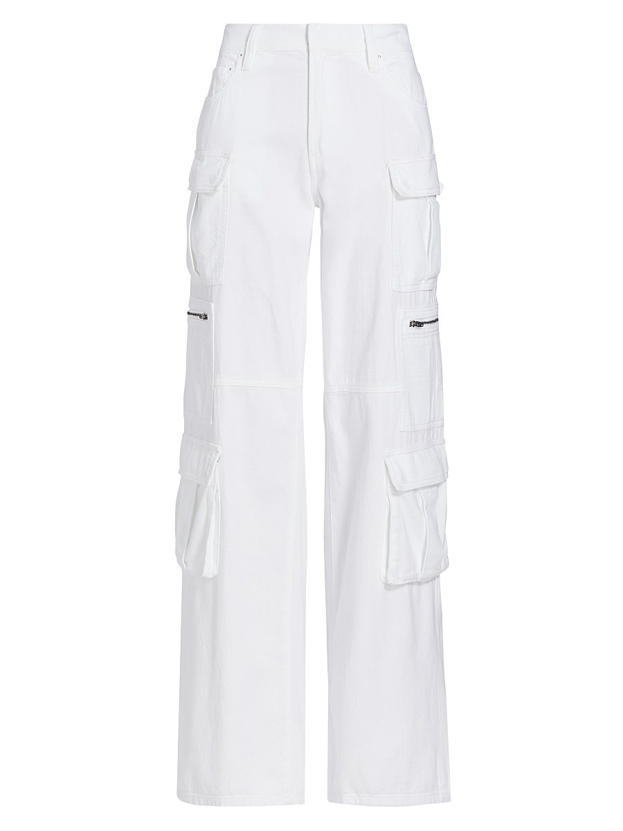 Women's Cay Baggy Cargo Pants - White - Size 31