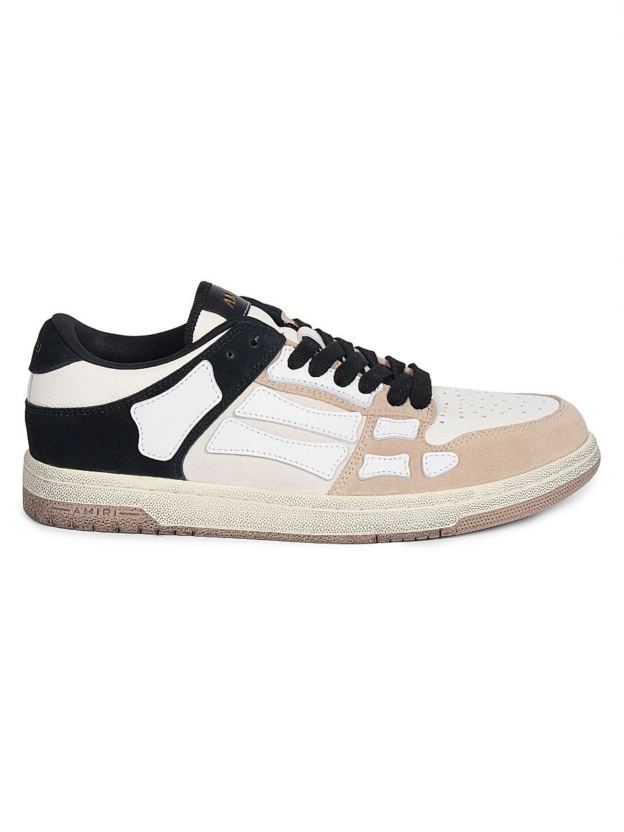 Men's Distressed Skel Top Low Sneakers - Black - Size 13