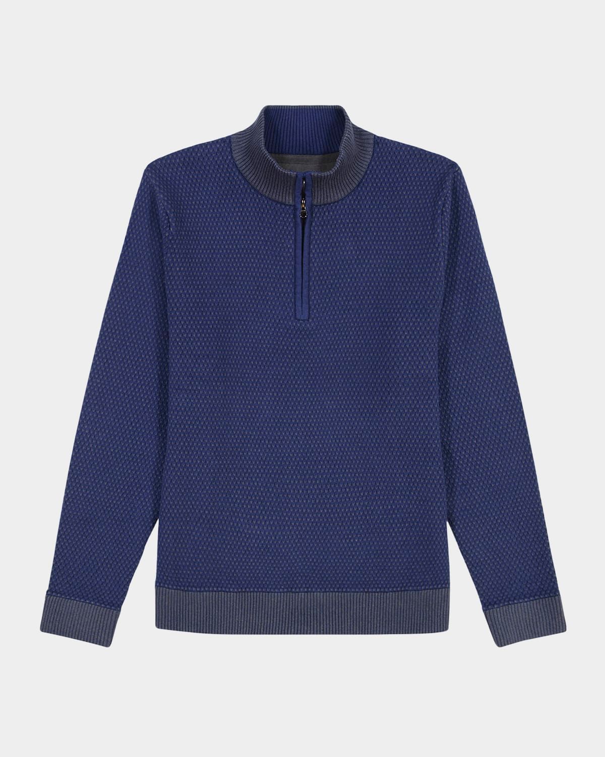 Men & apos;s Walton Texture Knit Quarter-Zip Sweater