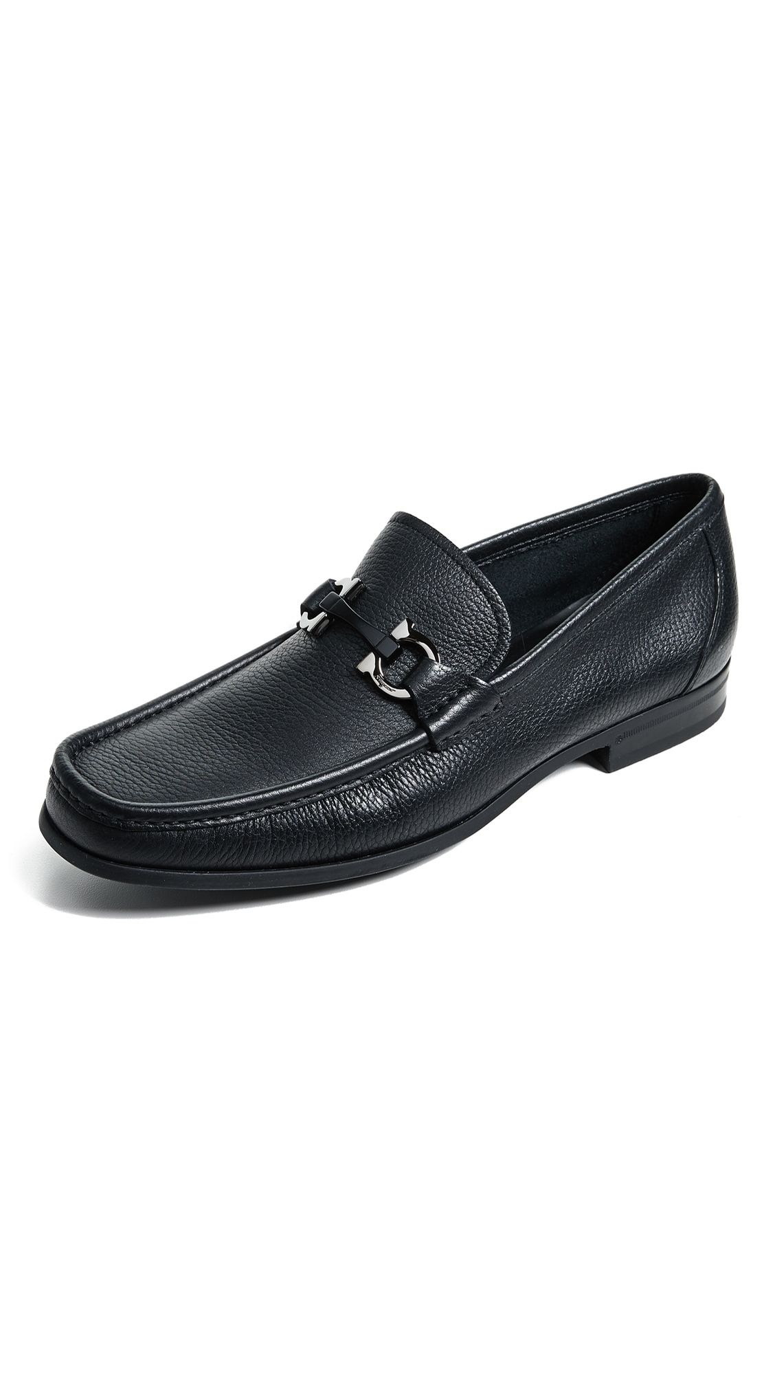 FERRAGAMO Grandioso Bit Loafers Black 9.0 D