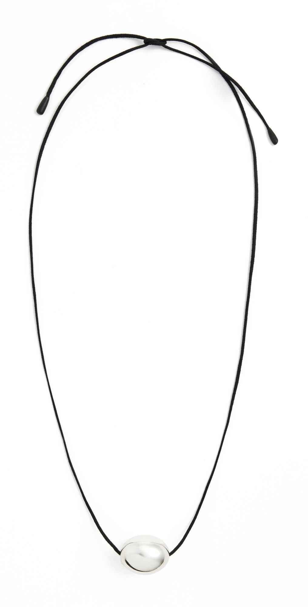 Annika Inez Large Ellipse Necklace Silver One Size