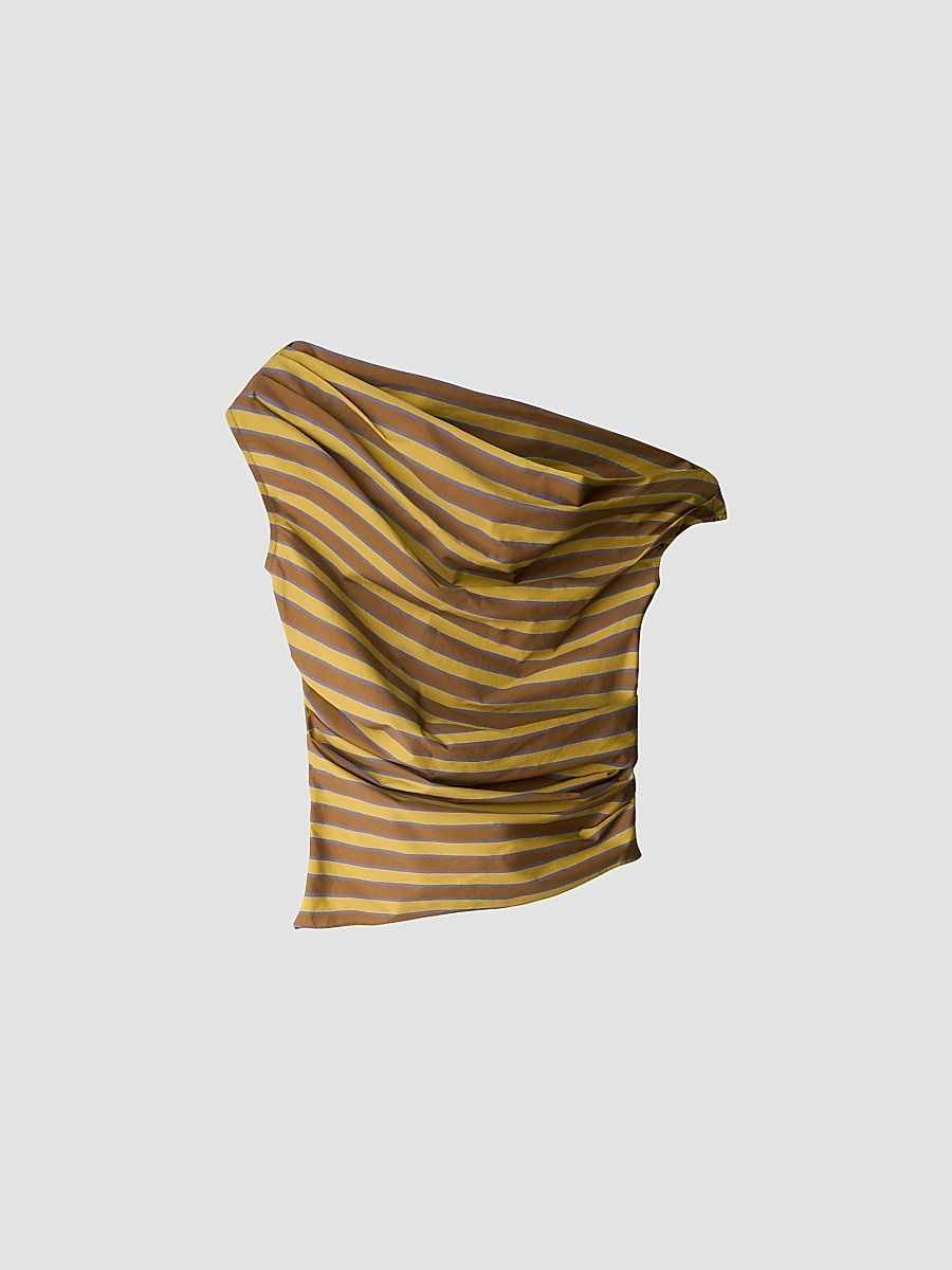 Women's Phare Asymmetric Top - Cigar Stripe - Size 12