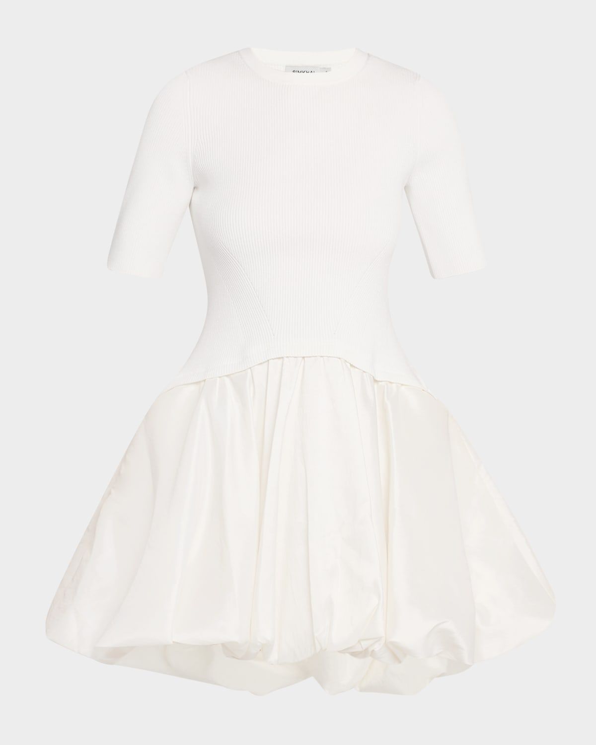 Kenny Mixed Media Bubble Mini Dress