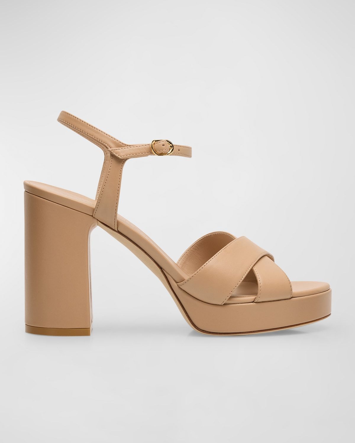 Dayna Leather Crisscross Platform Sandals