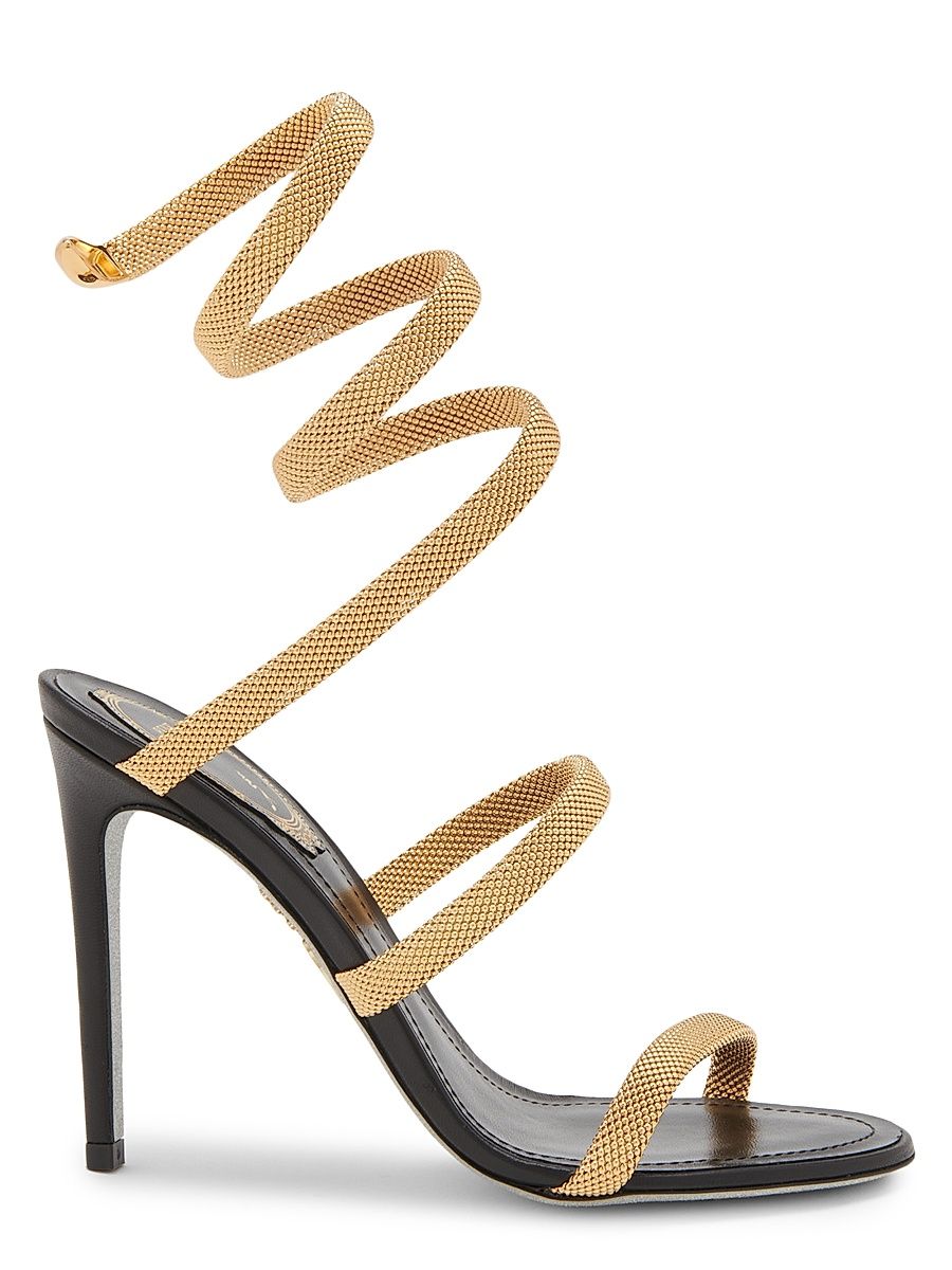 Women's 105MM Cleo High-Heel Sandals - Black Gold - Size 8.5