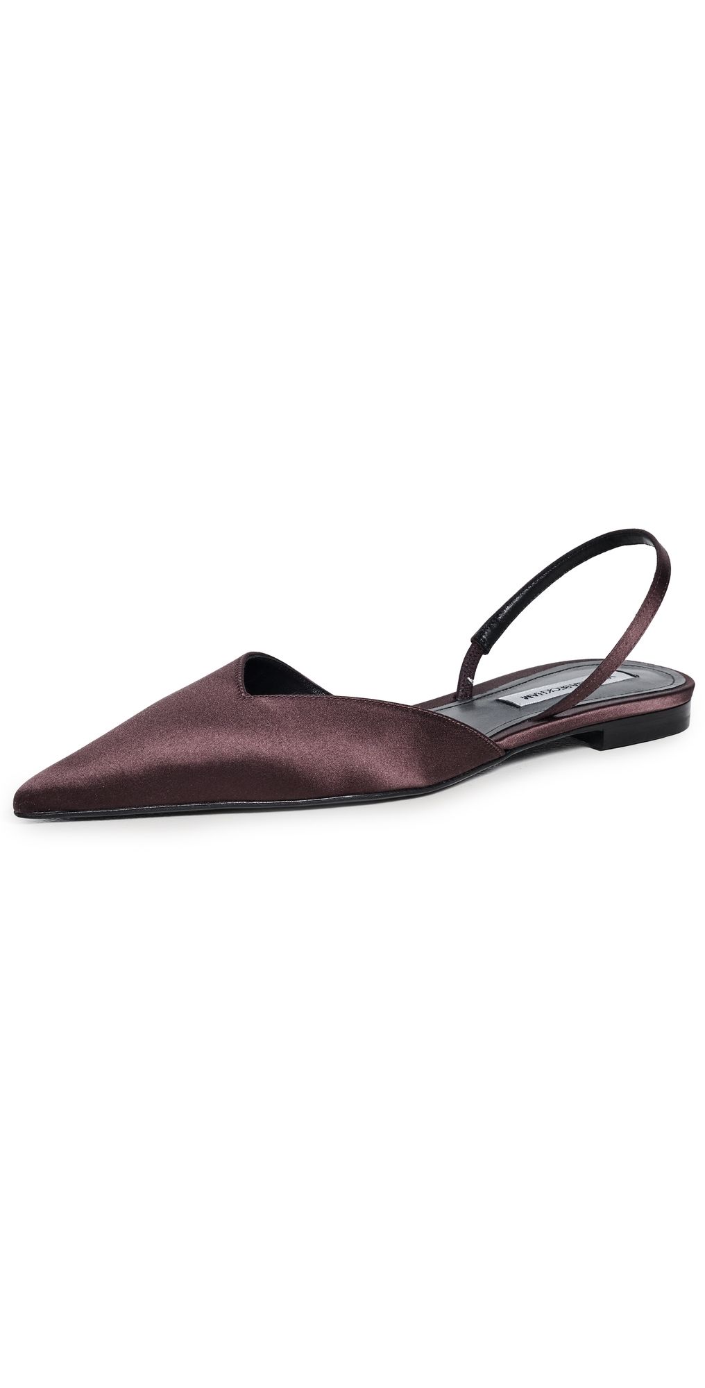Victoria Beckham Victoria Asymmetric Slingback Flats Maroon 37