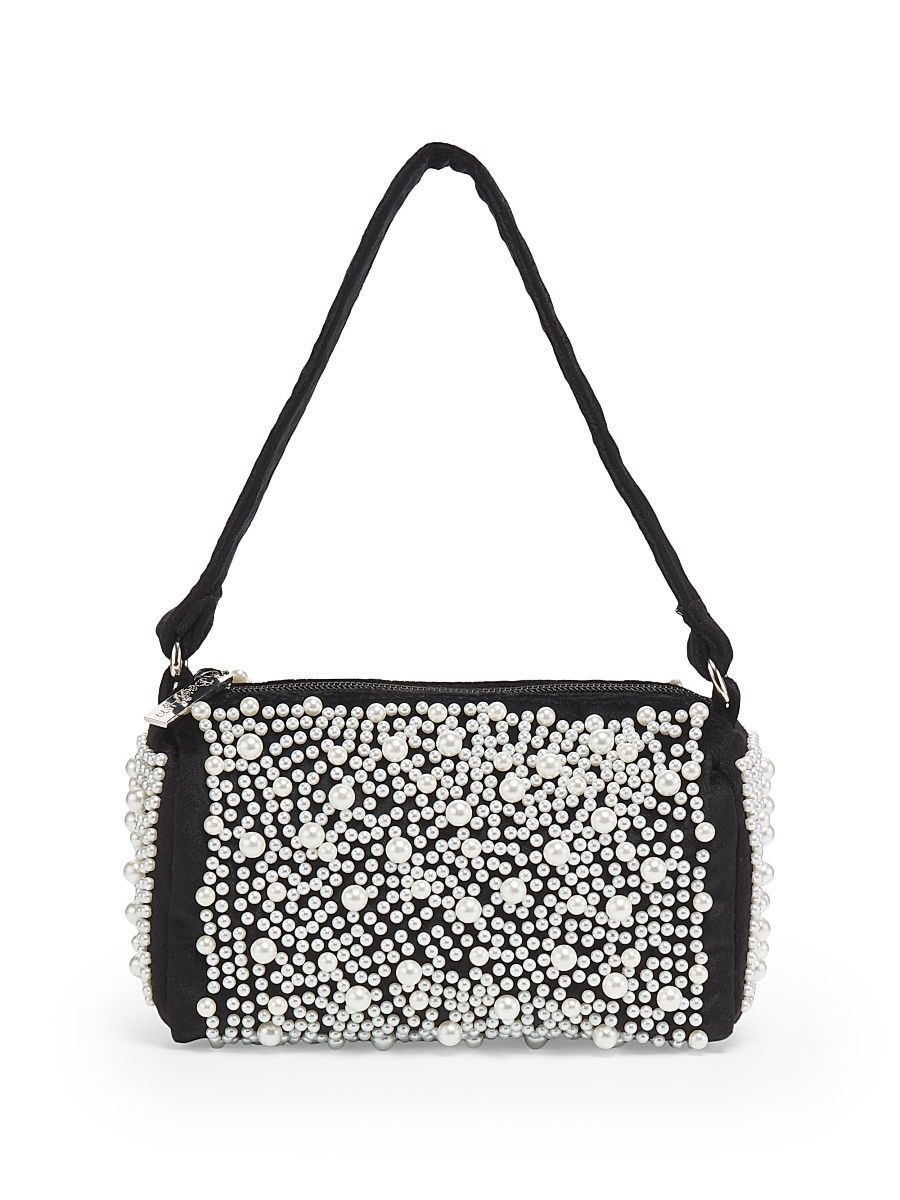 Velvet & Pearl Bag - Black