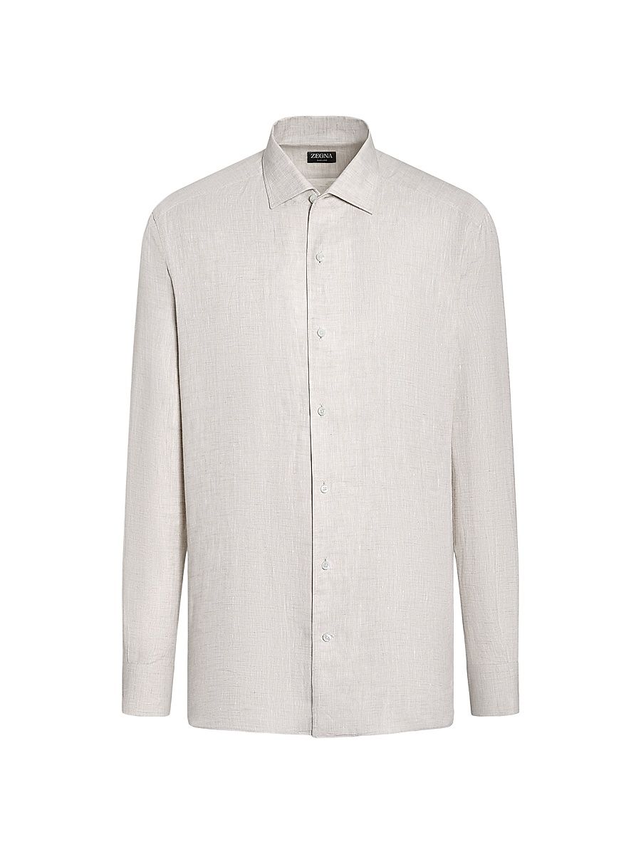 Men's Oasi Lino Shirt - Light Beige - Size XXXL