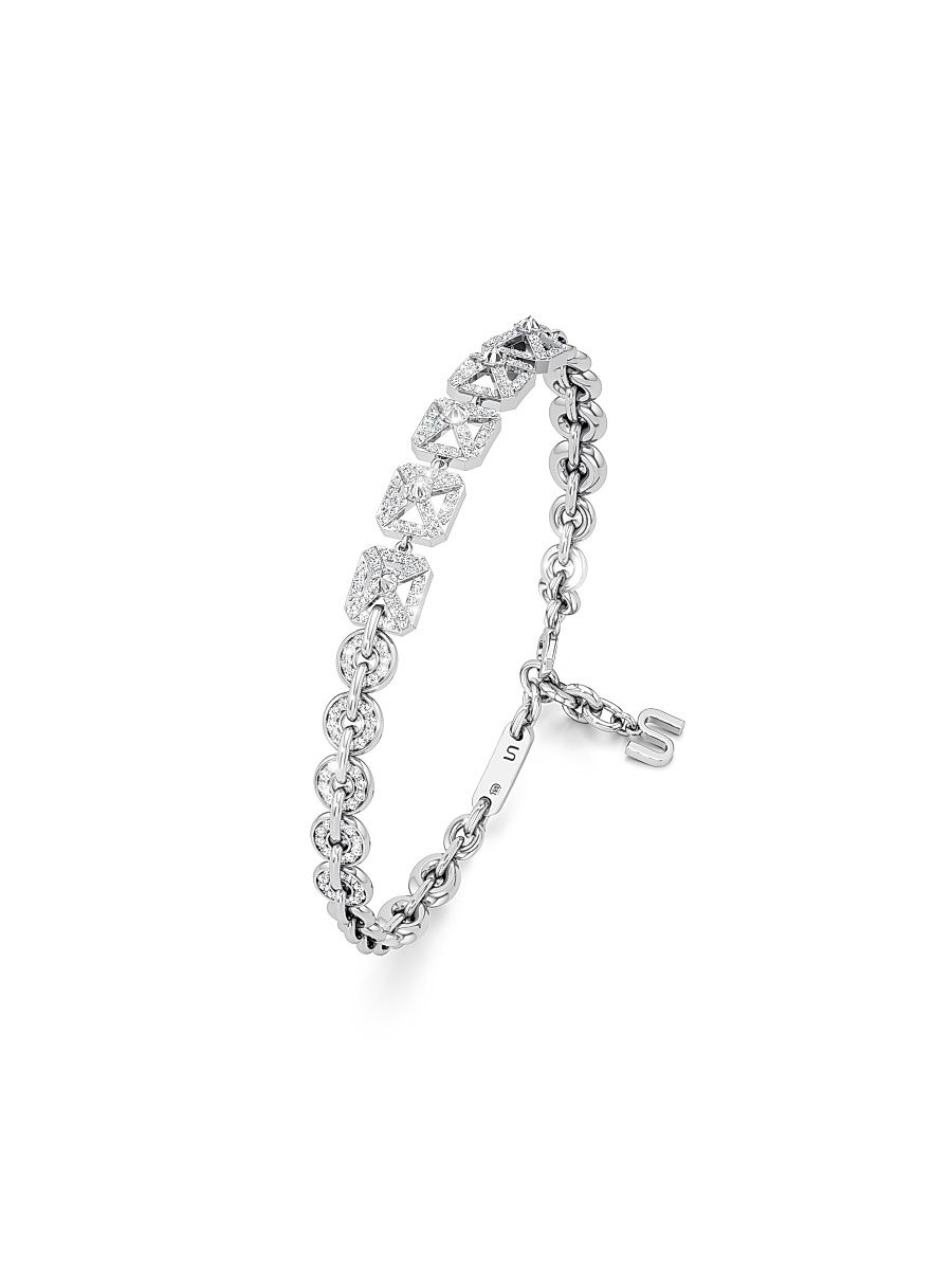 Women's Armor 18K White Gold & 1.01 TCW Lab-Grown Diamond Bracelet - White Gold