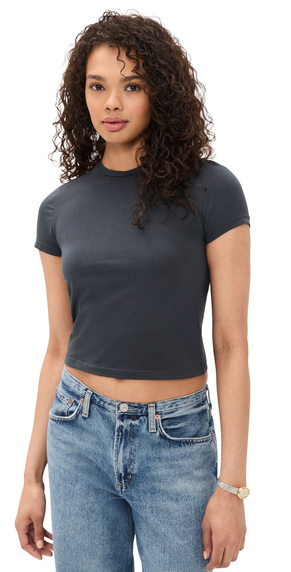 SLVRLAKE Fitted Tee Washed Black M