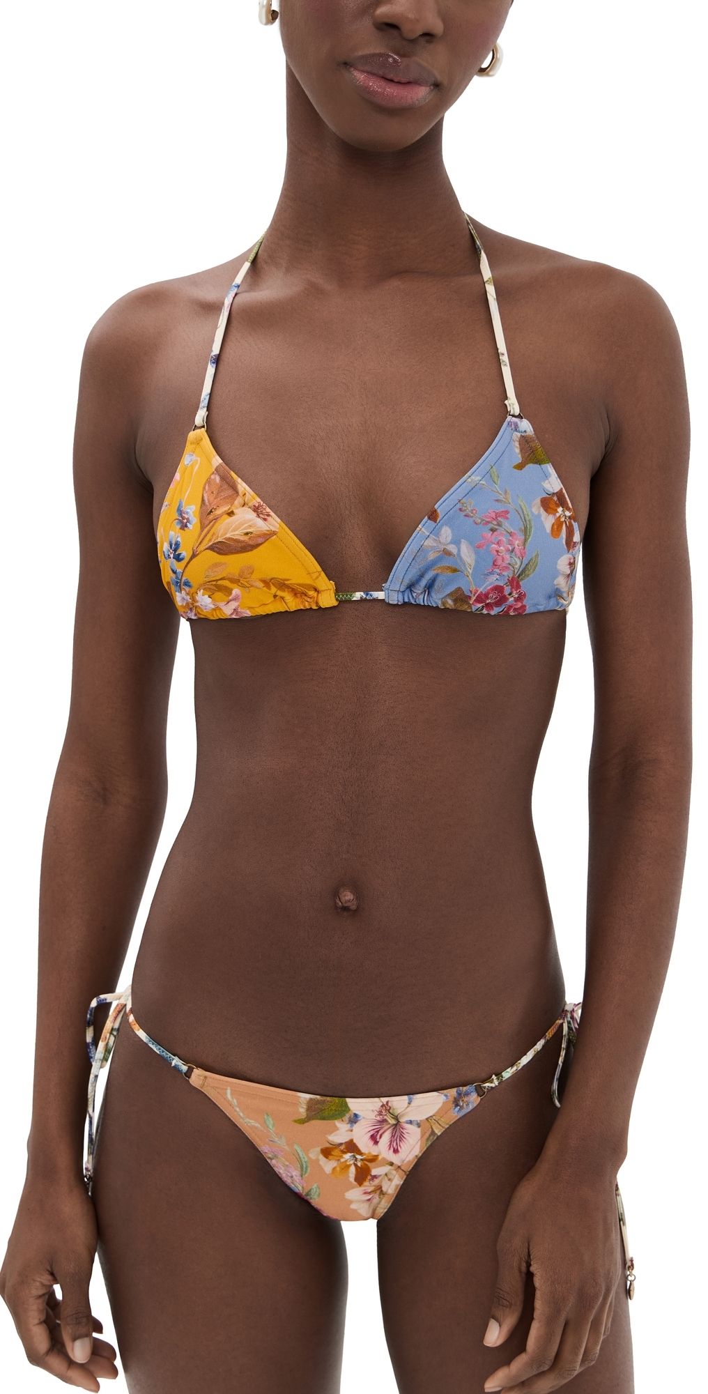 Zimmermann Patience Spliced Triangle Bikini Set Spliced Print 4