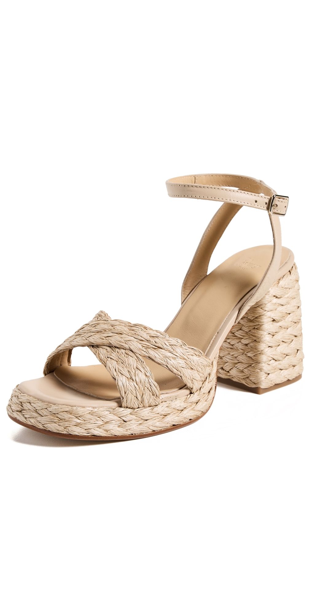 Castañer Valeriette Raffia Heeled Sandals Natural 35