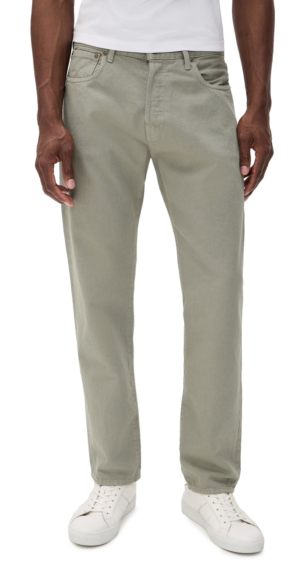 Madewell 1991 Straight Leg Jeans Washed Olive 34