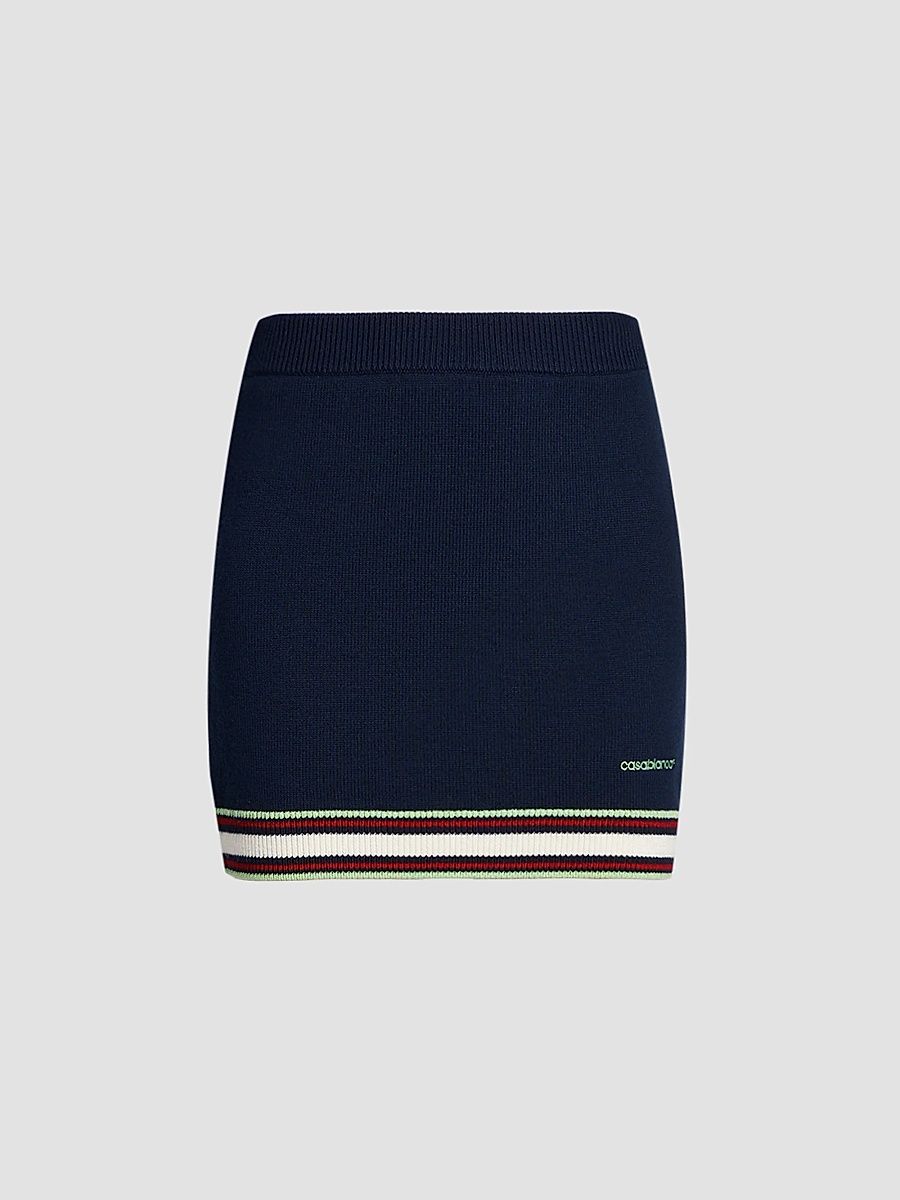 Women's Wool Mini Skirt - Navy - Size XXS