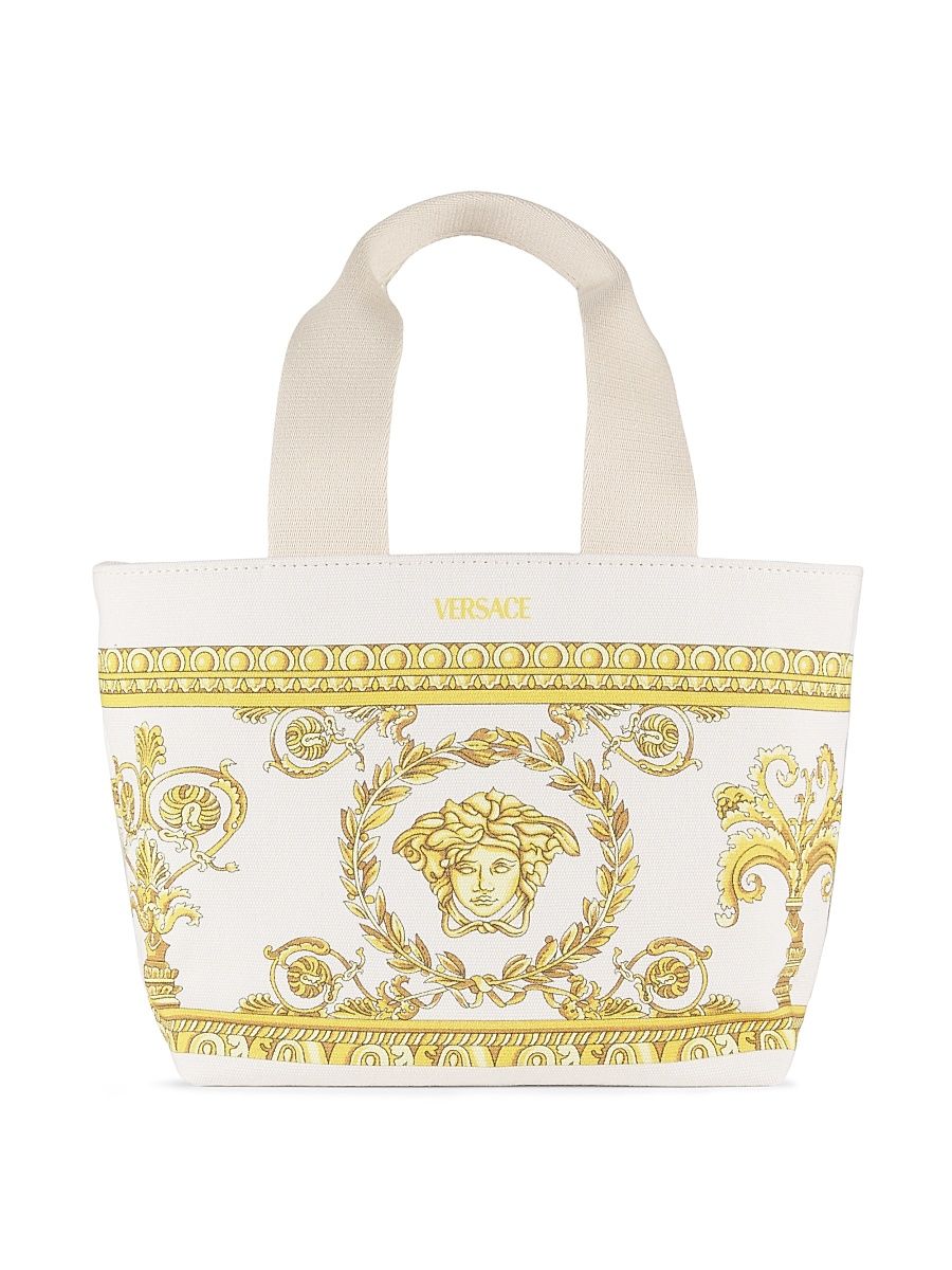 Medusa Versace Print Tote Bag - Natural Gold