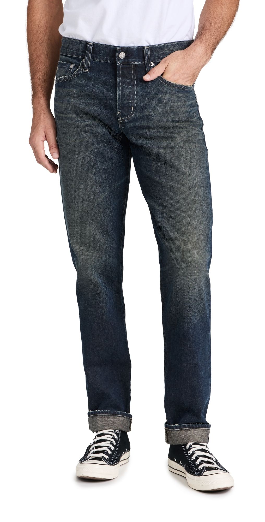 AG Exclusive Kace Modern Straight Selvedge Jeans 34.25 18 Years Bleecker 32