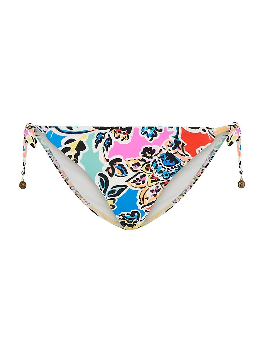 Women's Rainbow Oasis Bikini Bottom - Black Multi - Size Large