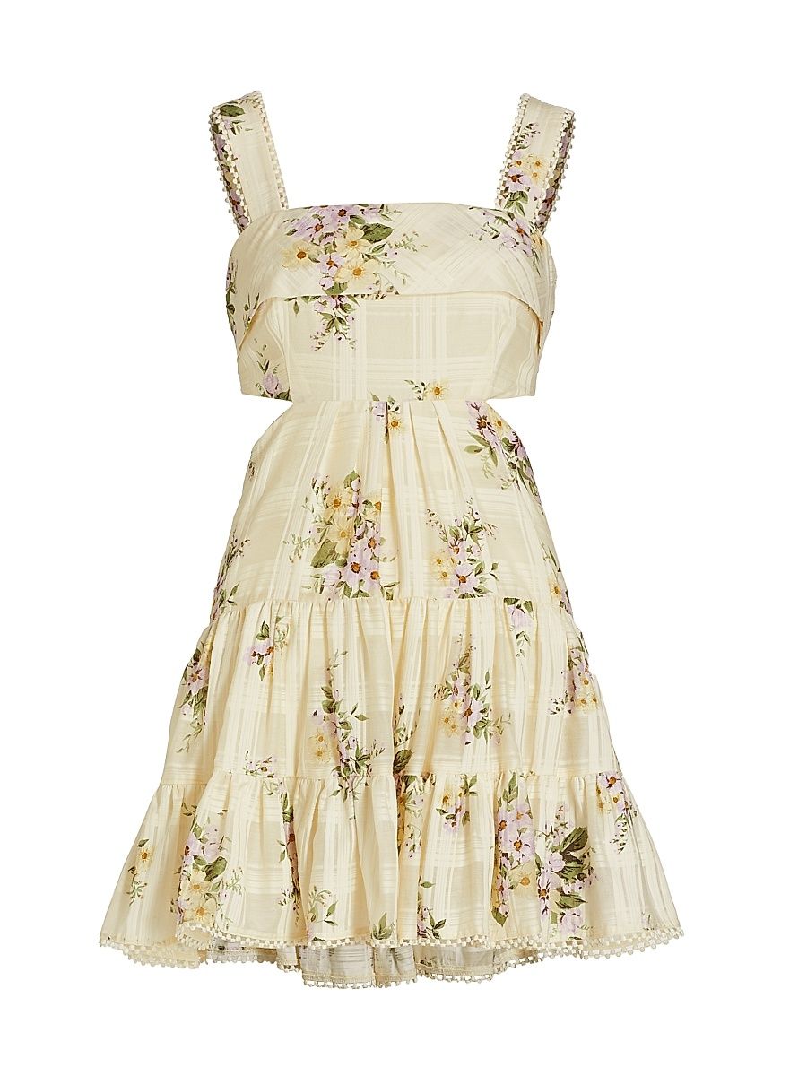 Women's Matilde Floral Cut-Out Minidress - Size 4