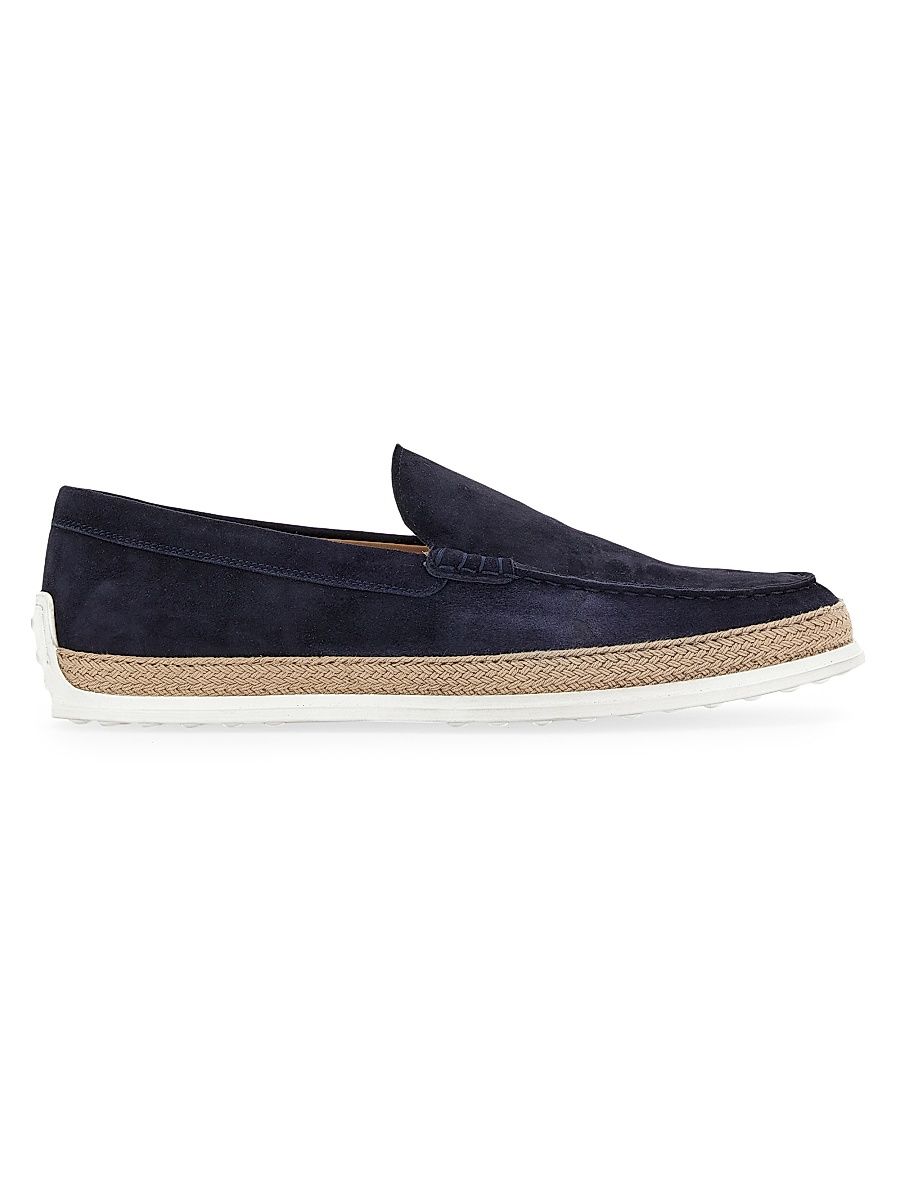 Men's Embossed Logo Espadrille - Blue - Size 13