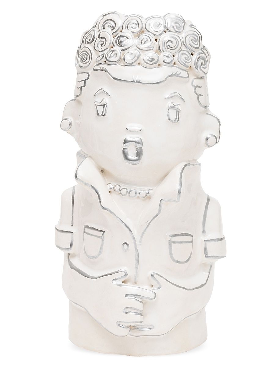 Lucy Hazy Vase - White