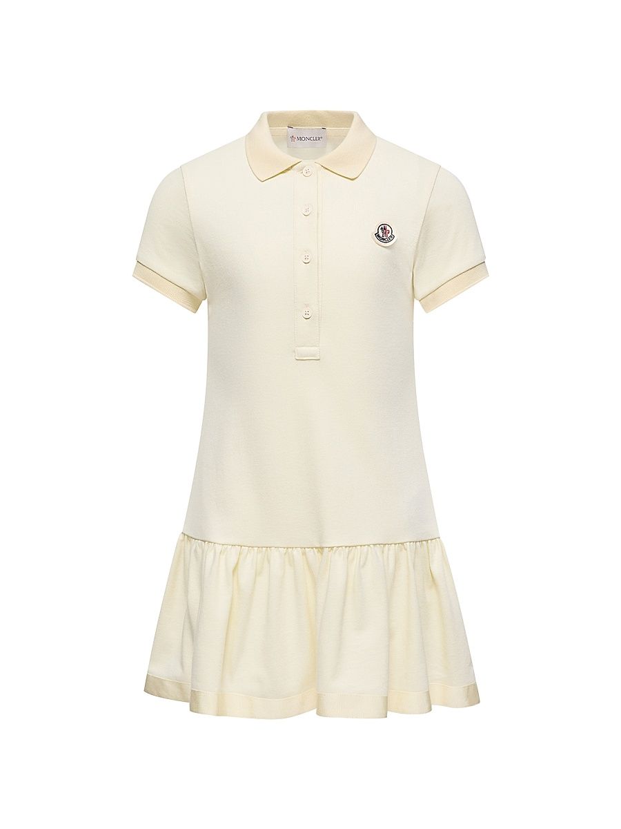 Little Girl's & Girl's Dress in Cotton Piquet - Light Yellow - Size 10