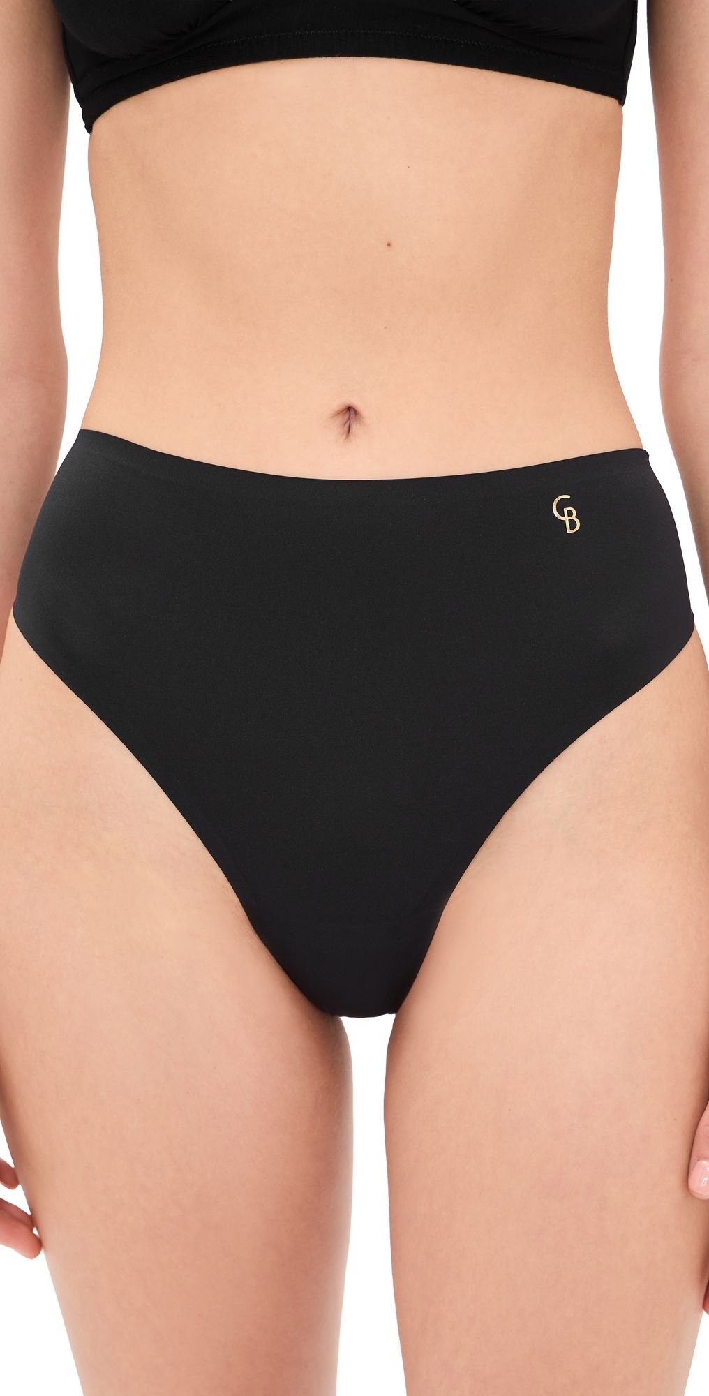 Cosabella Lisciante High Waisted Thong Black S/M