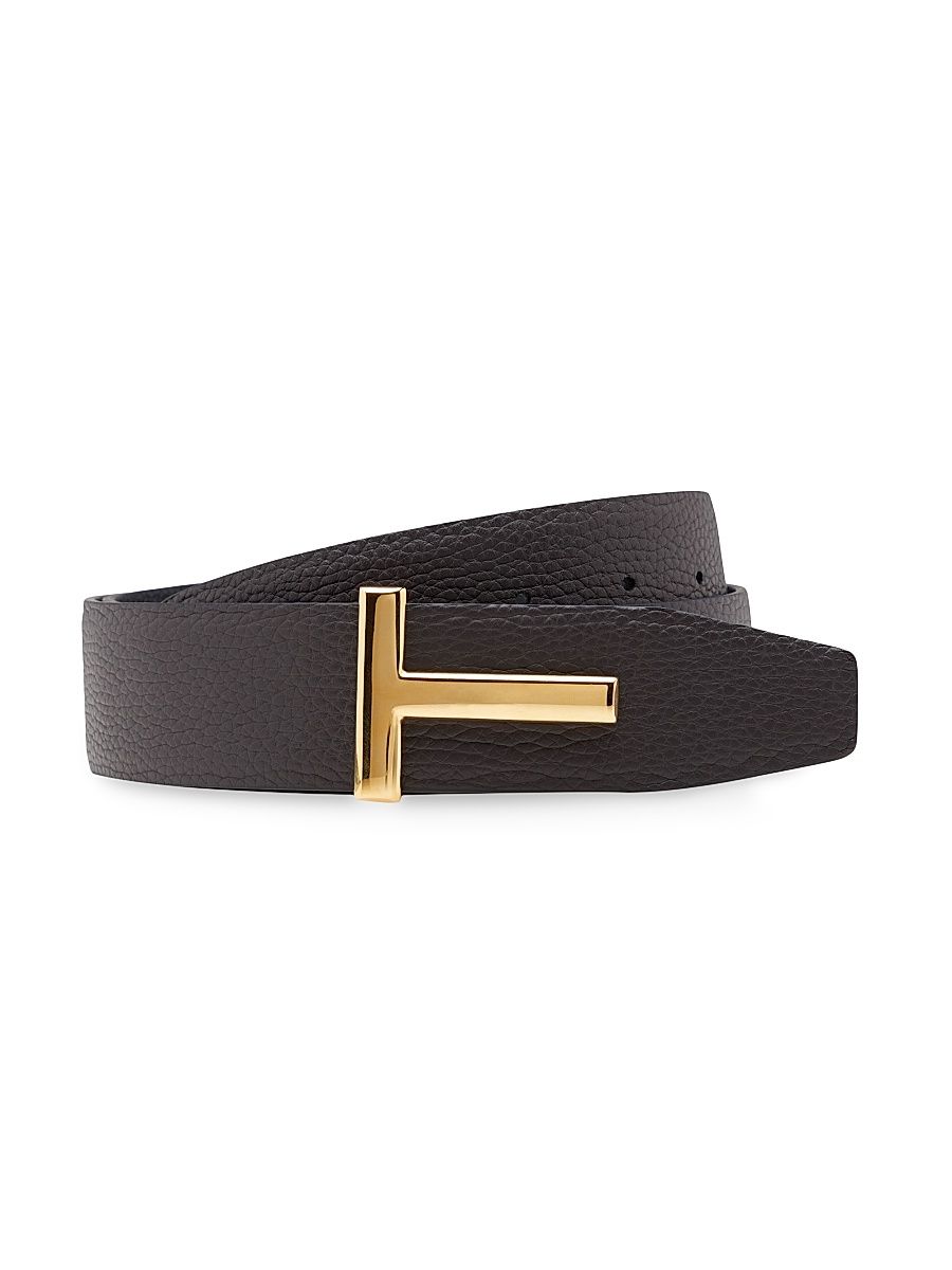 Men's T Buckle Reversible Belt - Brown Black - Size 32