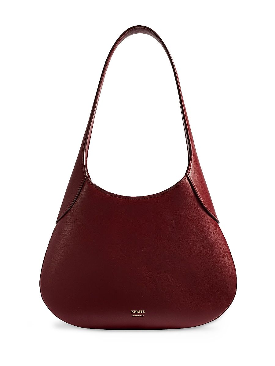 Women's Joan Small Leather Hobo Bag - Oxblood