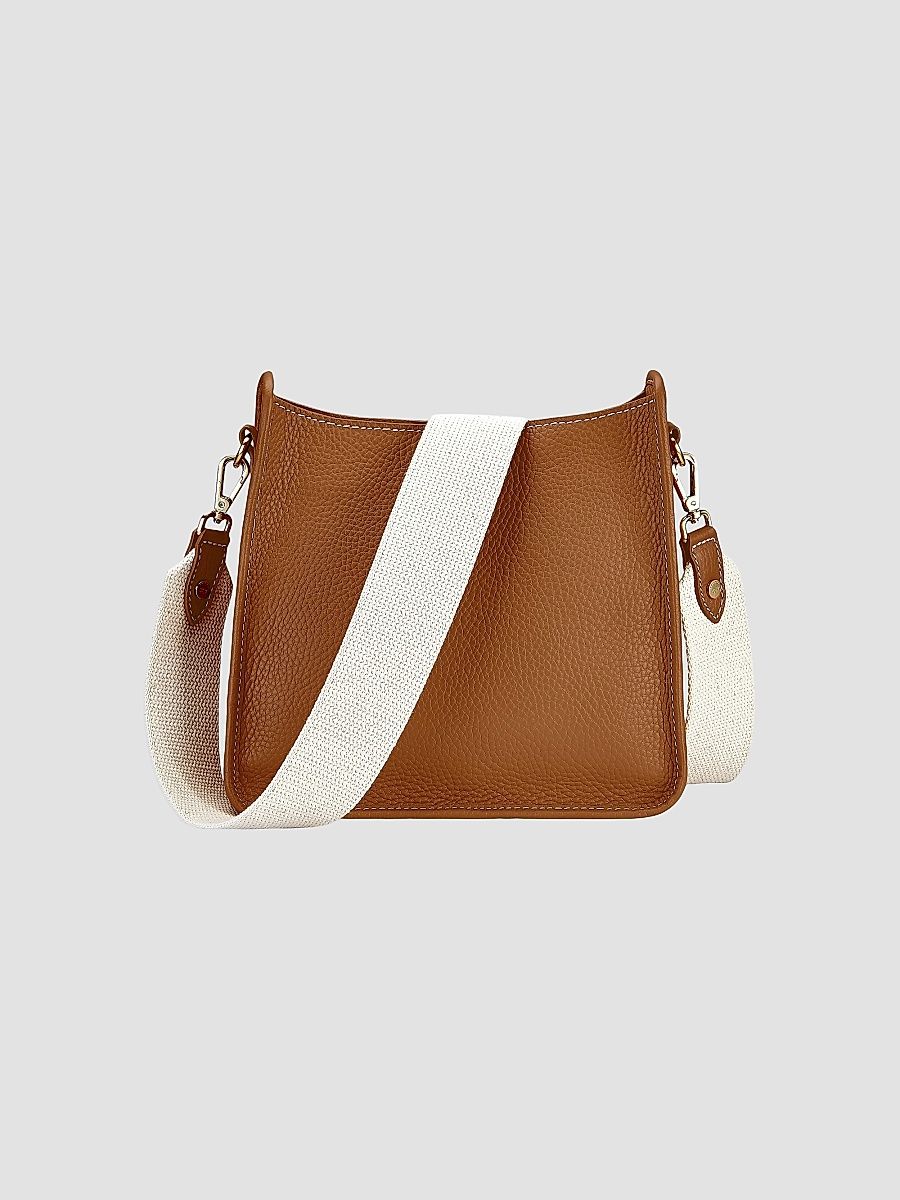 GiGi New York Women's Elle Leather Crossbody Bag - Beech Wood