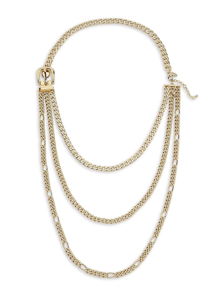 Women's Emelia Layered Buckle Necklace - Gold
