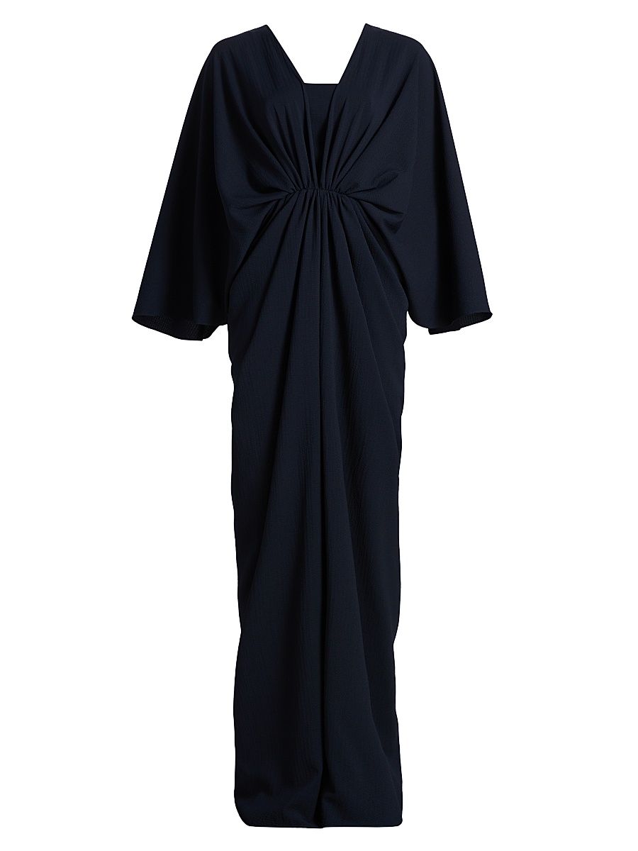 Women's Draped Twist Jersey Gown - Navy - Size 18