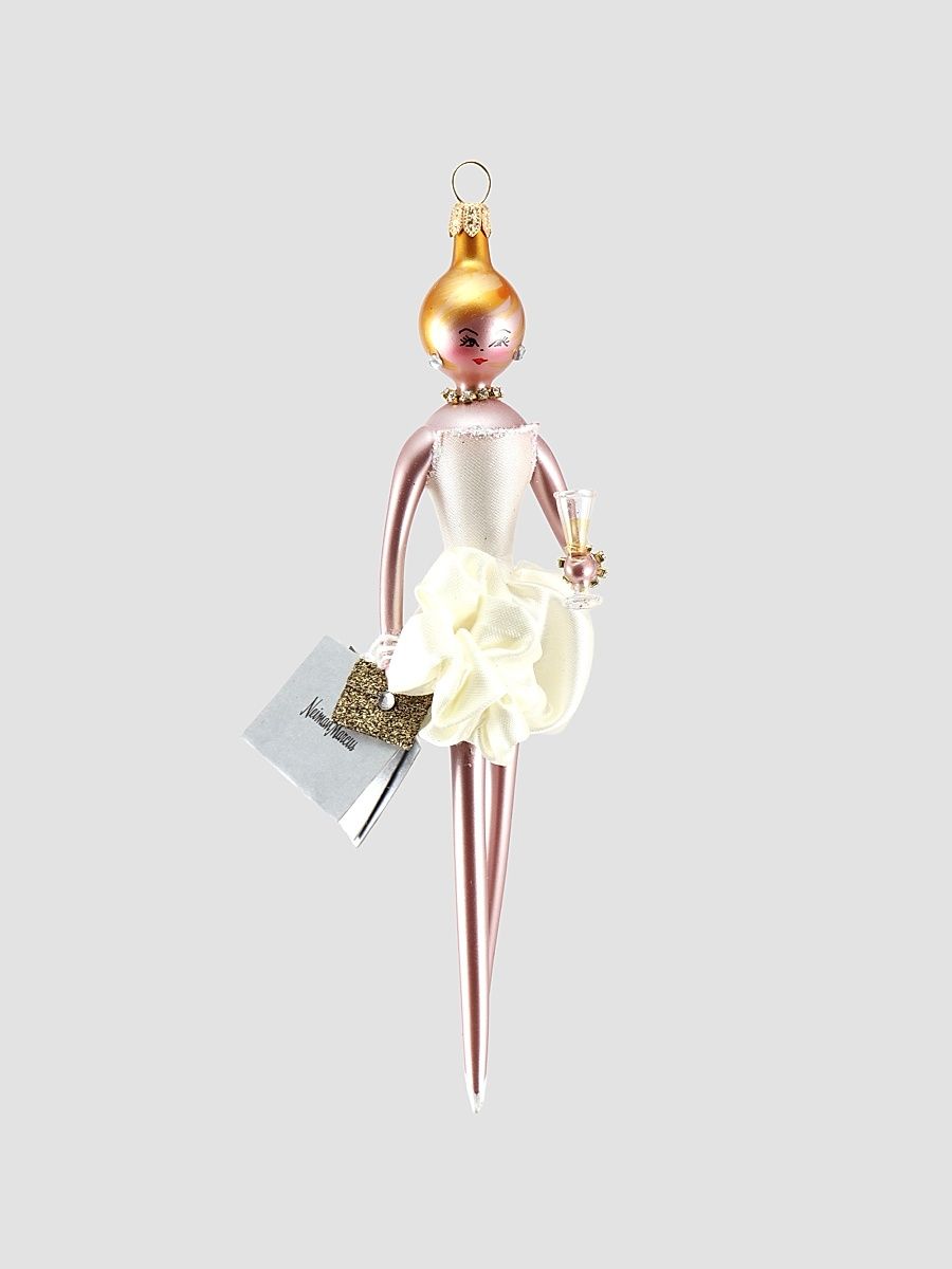 Soffieria De Carlini Fashionista With Shopping Bag Glass Ornament