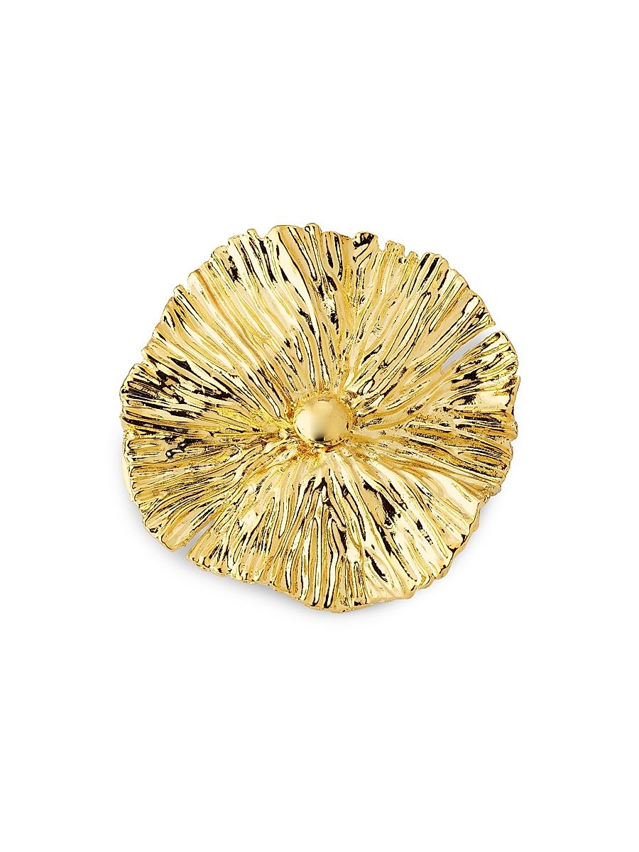 Women's Maya Goldtone Stainless Steel Floral Barrette - Gold