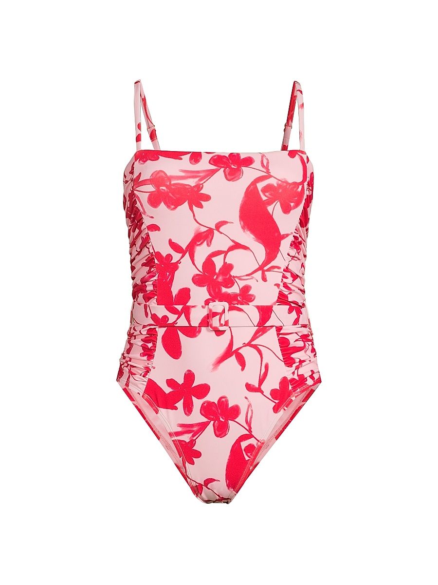 Women's Jenny One-Piece Swimsuit - Lipstick Optimistic Floral - Size XL