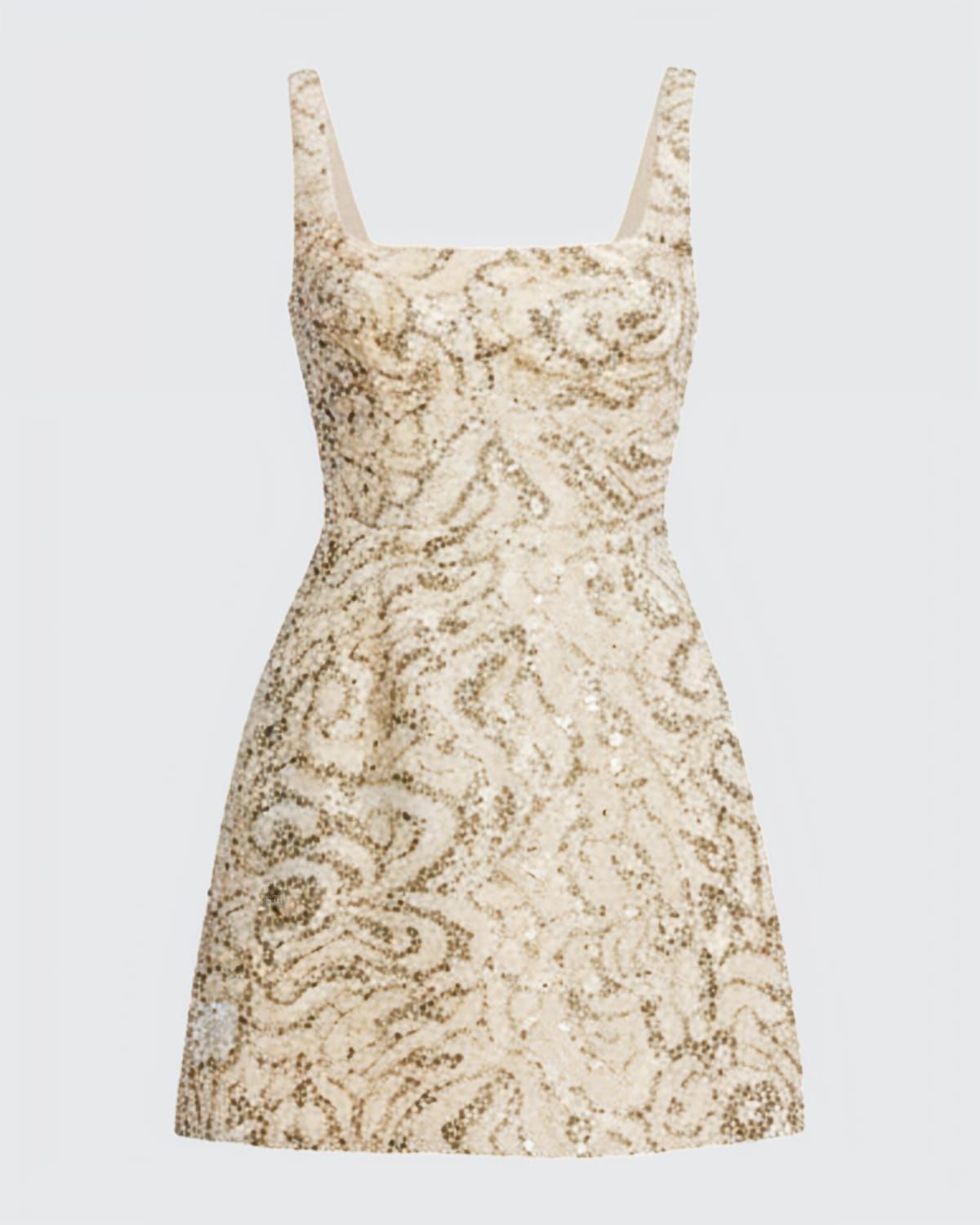 Devi Floral Sequin A-Line Mini Dress