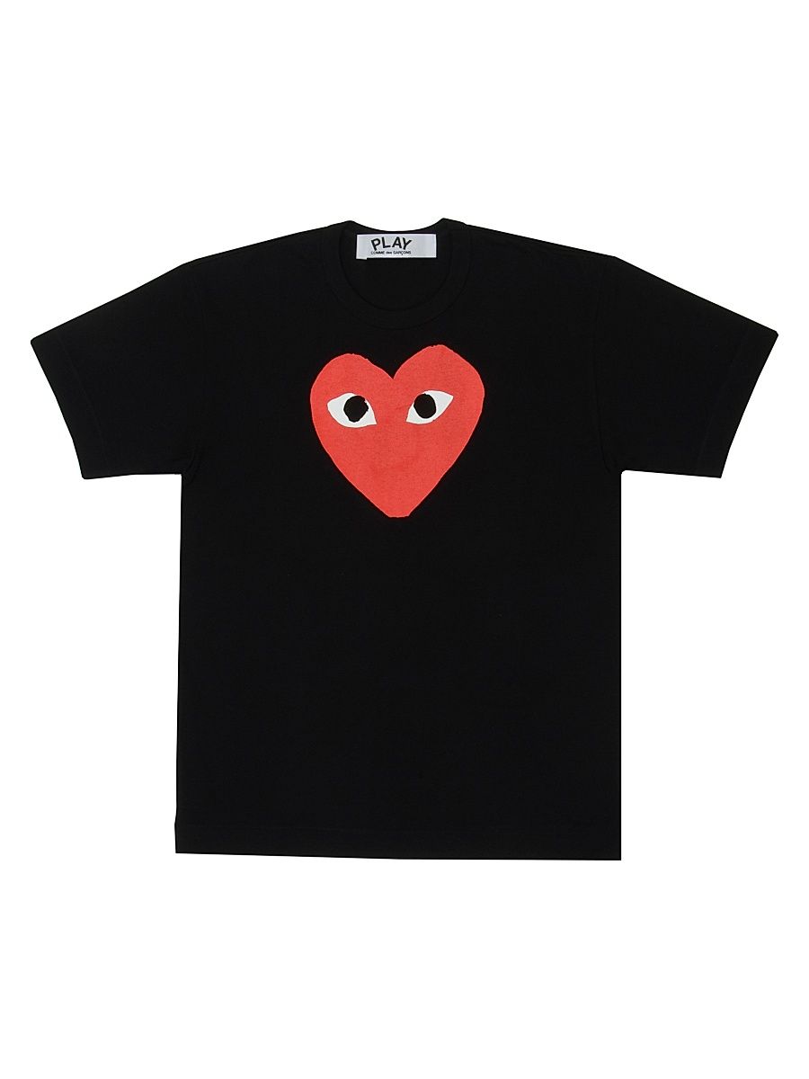 Women's Large Heart Graphic T-Shirt - Black - Size XS